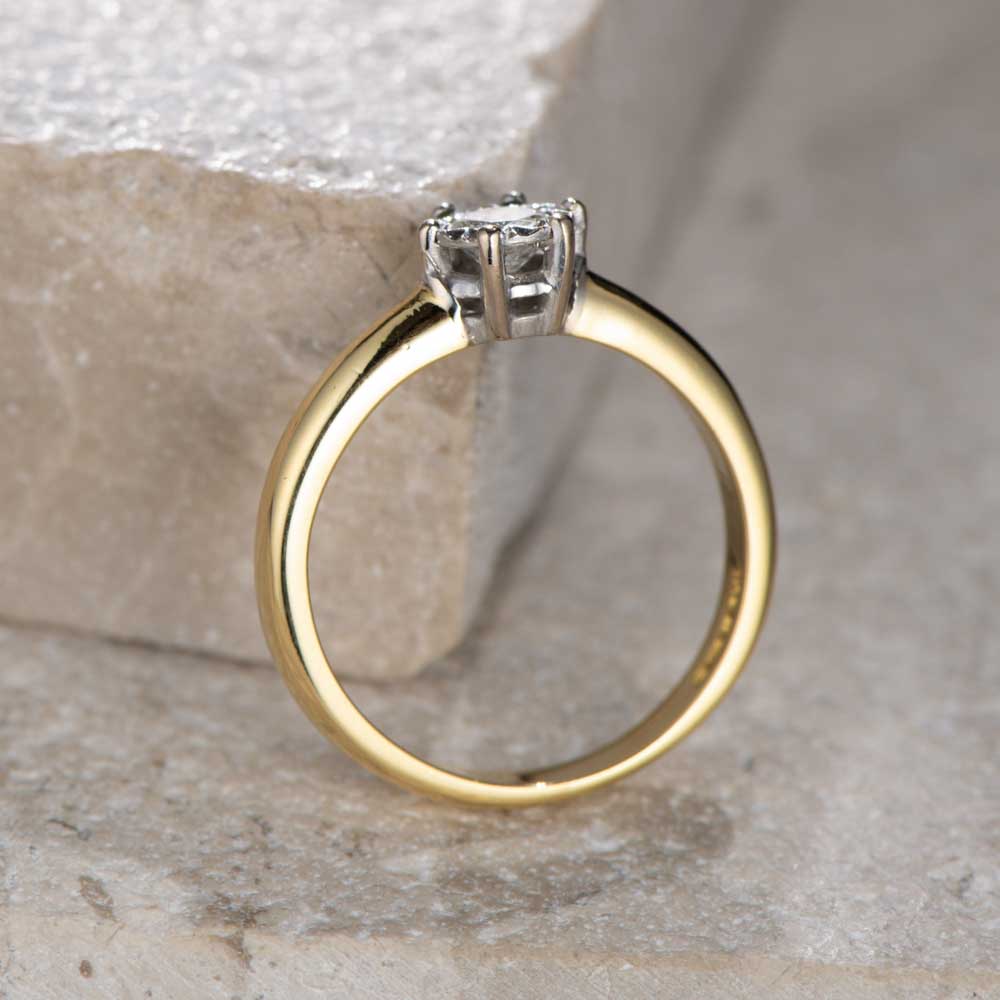 Product Image for 18ct Yellow Gold Diamond Engagement Ring – 0.25ct | Size K | Hallmarked