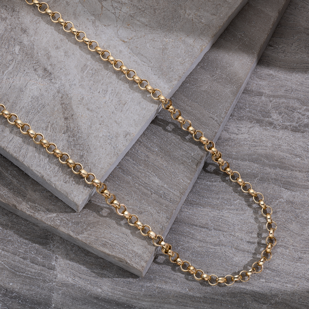 Product Image for 9ct Solid Yellow Gold Polished Belcher Chain - 7.5mm - 30"- Ex Display