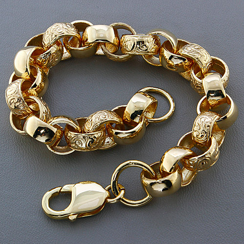 Ladies NEW Large 9ct Gold Heavy Belcher Bracelet 31.3G 8.5" RRP £1260
