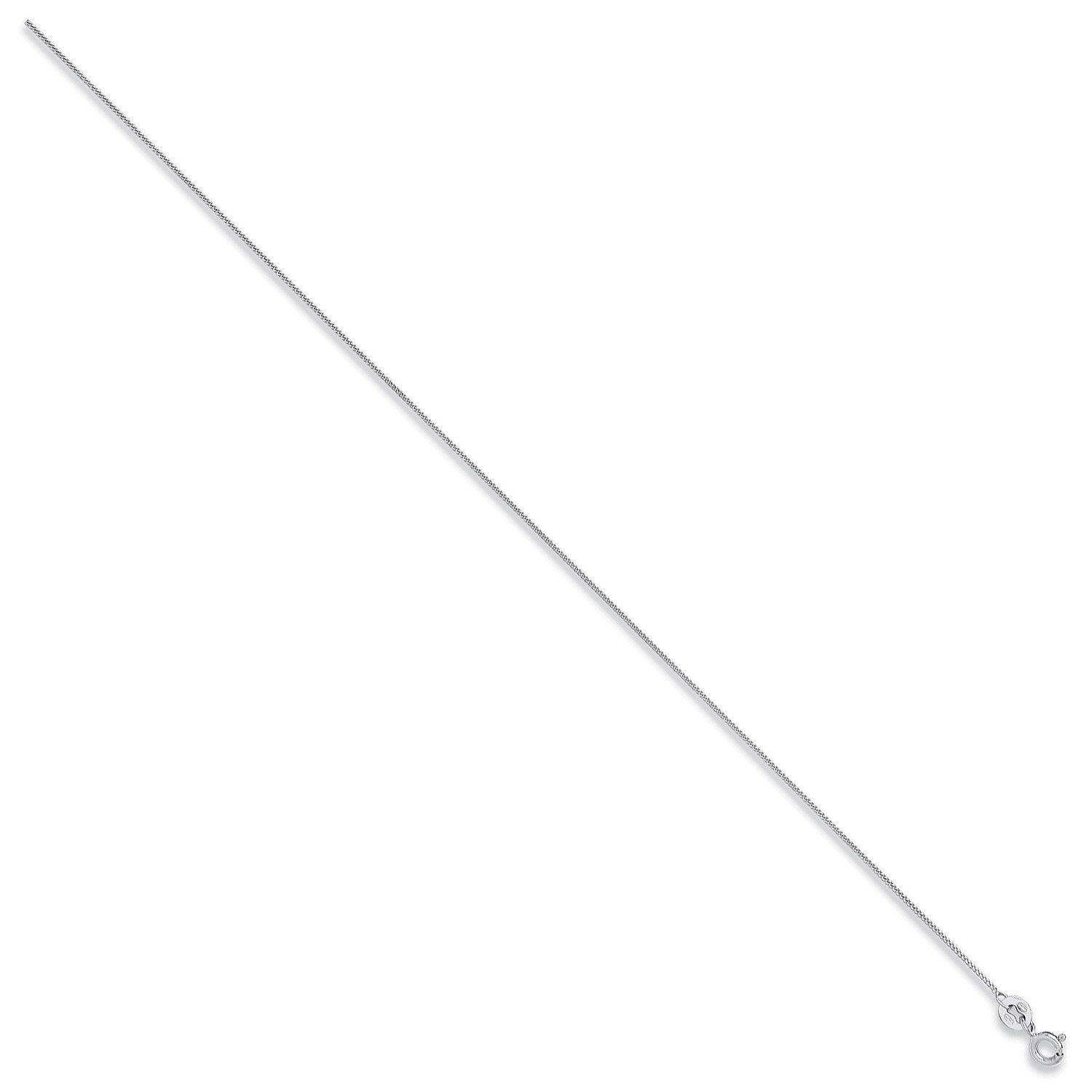 Product Image for 18ct White Gold Italian Made Fine curb chain - 1mm  - 16" -Ladies