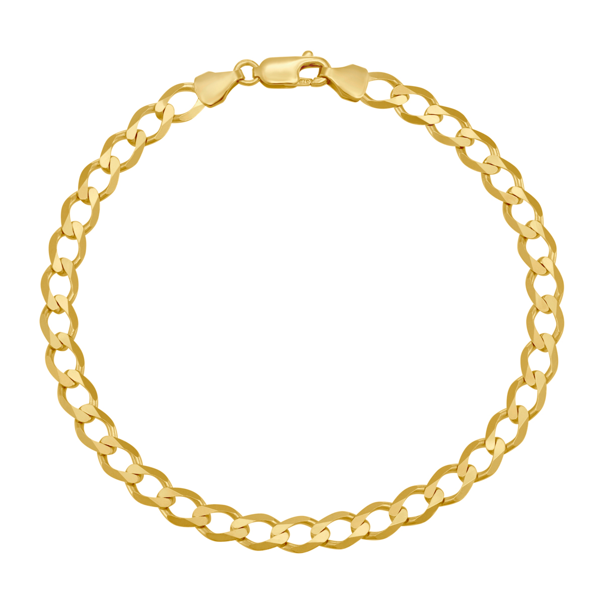 Product Image for 9ct Yellow Gold Classic Italian Curb Bracelet - 6mm - 8" - Gents