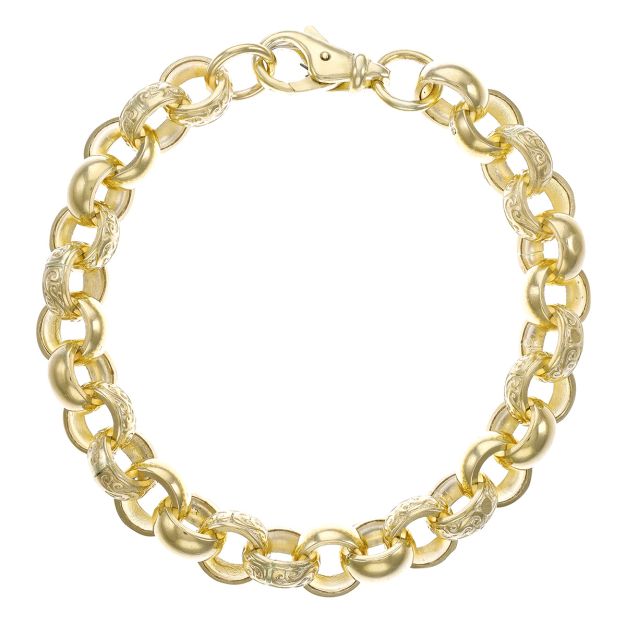 Armani exchange men's gold tone belcher bracelet Clearance