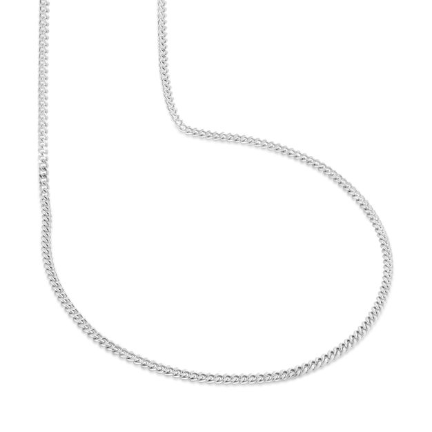 18ct white gold curb chain cheap