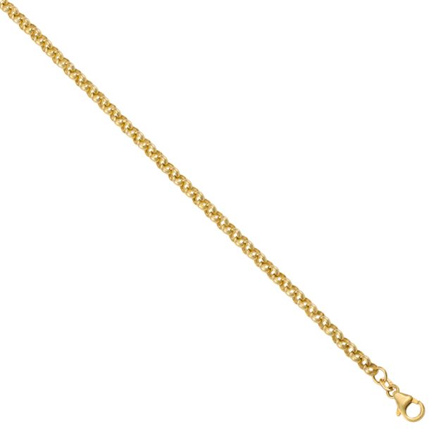 9ct Yellow Gold Polished Round Link 