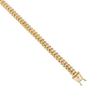 9ct Yellow Gold Classic Cuban Link Curb Chain - 22" - 8.5mm