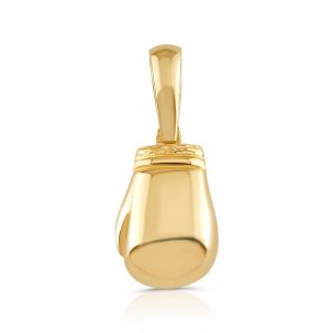 9ct Yellow Gold Solid Polished Large Boxing Glove Pendant - 44mm