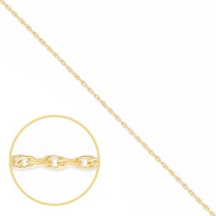 9ct Yellow Gold Semi Solid Fine Prince of Wales Chain - 1.5mm 