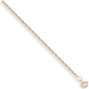 9ct Yellow Gold Prince of Wales Chain - 1.5mm - 16" - 24"