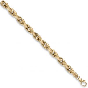 9ct Yellow Gold Semi-solid Prince of Wales Chain - 9mm - 18" - 28"
