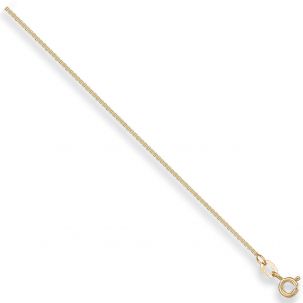 9ct Yellow Gold Solid Fine Box Chain - 1.25mm - 16" - 20"