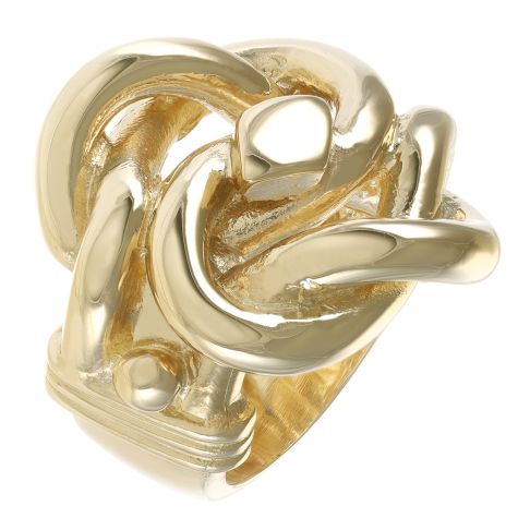 9ct Yellow Gold Solid Heavy Weight Extra Large Knot Ring - Gents 