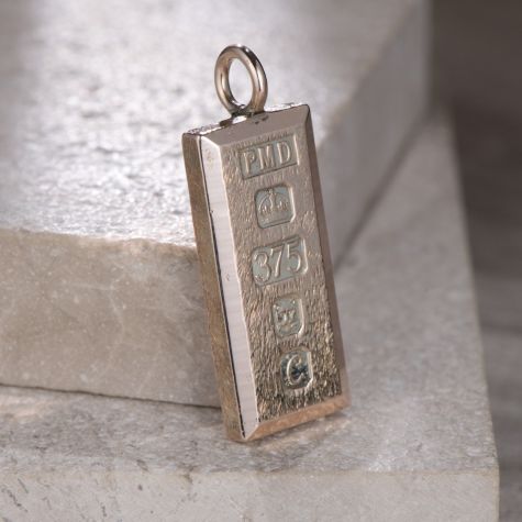 Pre-Owned Solid Gold Ingot Pendant – 9ct Gold, Great Condition - 16mm - 29.5gr