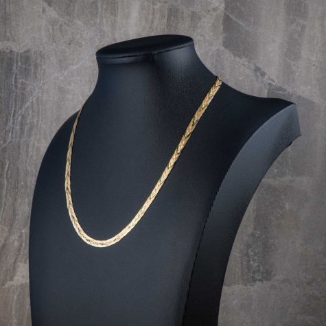 9ct Gold Twist Braid Chain Necklace 16” – Yellow & Rose Gold – 4.5mm – Pre-Owned