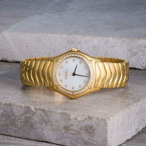 Unique EBEL Solid 18ct Gold Diamond Bezel Watch – Claudia Schiffer Provenance – One-of-a-Kind Collectors Piece
