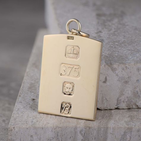 Solid 9ct Gold Ingot Pendant – Heavy 18g Investment Piece - 40mm - Preowned