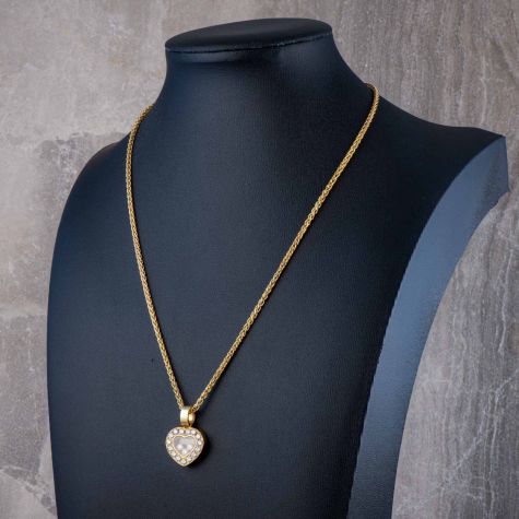Authentic Chopard Happy Diamonds Heart Pendant & Chain 18ct Gold | 16g Luxury Designer Necklace