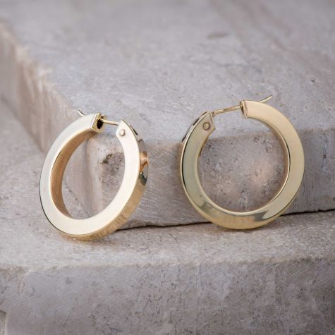 9ct Yellow Gold Polished Hoop Earrings 29mm– Classic & Timeless