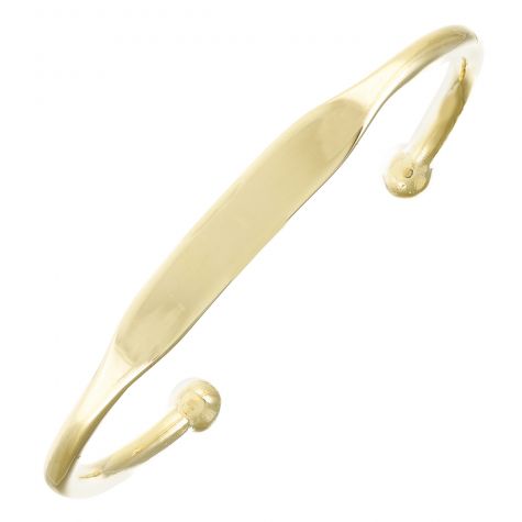 Solid Heavy 9ct Gold Identity Torque Bangle 7 " Gents