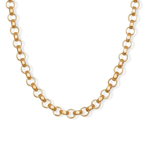 9ct Solid Yellow Gold Polished Belcher Chain - 7.5mm - 30"- Ex Display