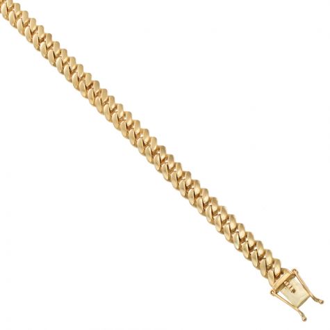 9ct Yellow Gold Classic Cuban Link Curb Chain - 8.5mm - 26"