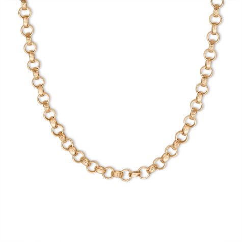 9ct Yellow Gold Heavy Solid Patterned Belcher Chain - 8mm - 30" - EX DISPLAY