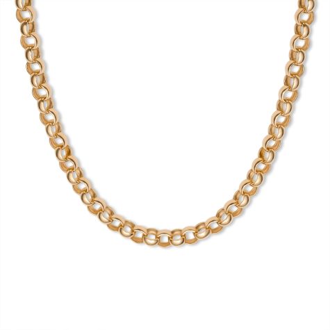 9ct Yellow Gold Polished Round Belcher Chain - 8mm - 30" - EX DISPLAY