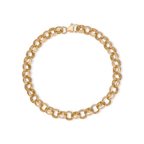 9ct Yellow Gold Solid Fully Polished Belcher Link Bracelet  - 8mm - 9.25" (GENTS) - EX DISPLAY