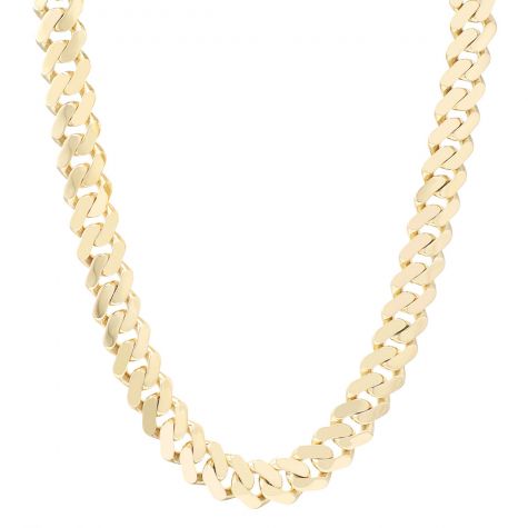 9ct Gold Large Solid Classic Cuban Link Curb Chain - 17mm - 28"