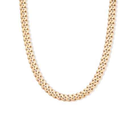 9ct Yellow Gold Semi-Solid Polished Cuban Chain - 7mm- Size 1 - LENGTHS 22" - 30"