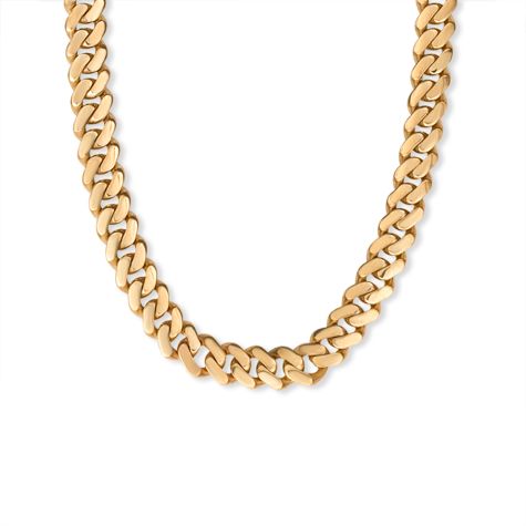 9ct Yellow Gold Solid Cuban Chain - 7mm Wide, 3mm Thick - Lengths 20"- 30" (SIZE 1)
