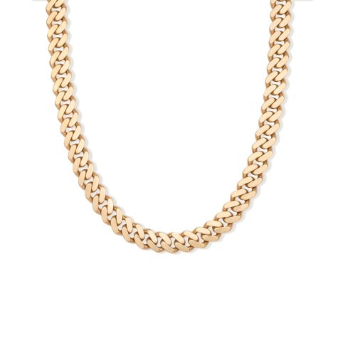 9ct Yellow Gold Semi-Solid Polished Cuban Chain - Size 2 - 9mm - (LENGTHS 22" - 30")