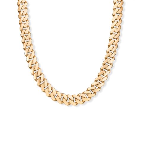 9ct Gold Solid Flat Miami Cuban Chain Size 3 | 11mm Wide, 3mm Thick- Length 22" - 30"