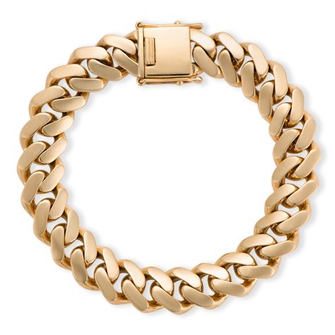 9ct Gold Solid Heavy Cuban Bracelet - 13mm Wide - 5mm Thick - 8.5" Inch - Gents (SIZE 4) -Ex Display