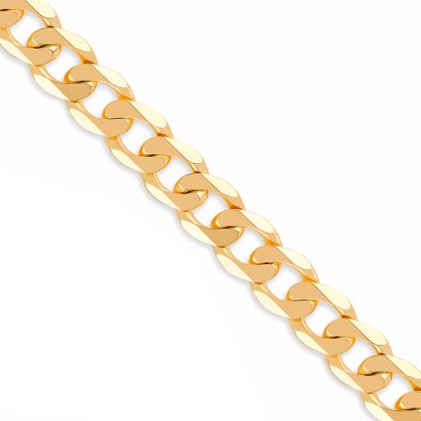 9ct Yellow Gold Solid X Large Heavy Classic Curb Chain - 14mm