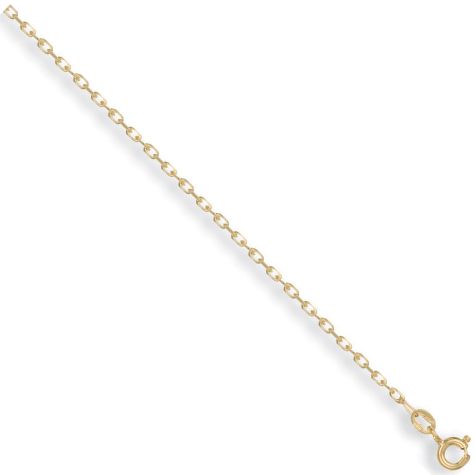 9ct Yellow Gold Diamond-cut Belcher Chain - 1.75mm  - 18"
