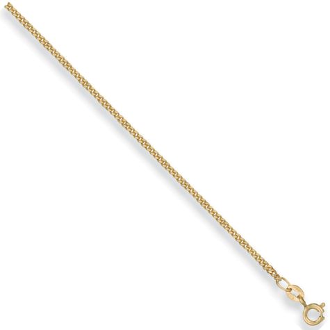 9ct Yellow Gold Italian Fine curb chain - 1.75mm  - 16" - Ladies