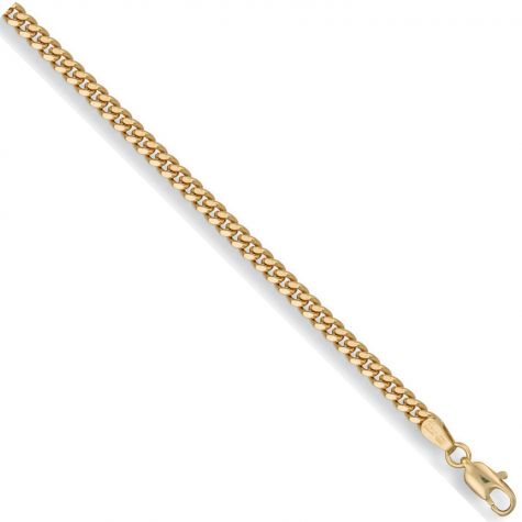 9ct Yellow Gold Italian Made Tight curb chain - 3.35mm - 16"- 28"