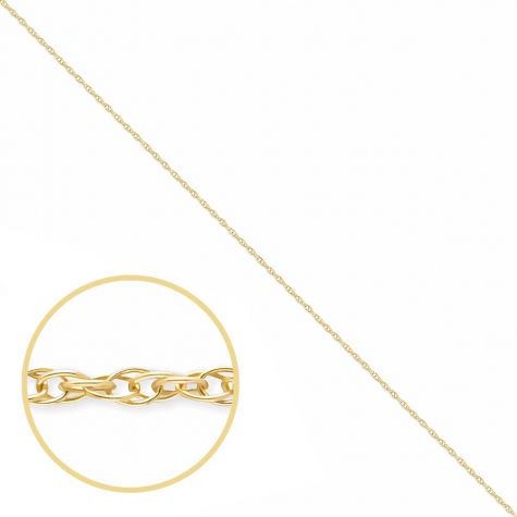 9ct Yellow Gold Prince of Wales Chain - 1.35mm - 16" - 24"