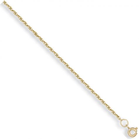 9ct Yellow Gold Prince of Wales Chain - 1.5mm  - 18"