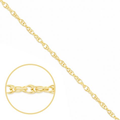 9ct Yellow Gold Classic Prince of Wales Chain - 3.3mm
