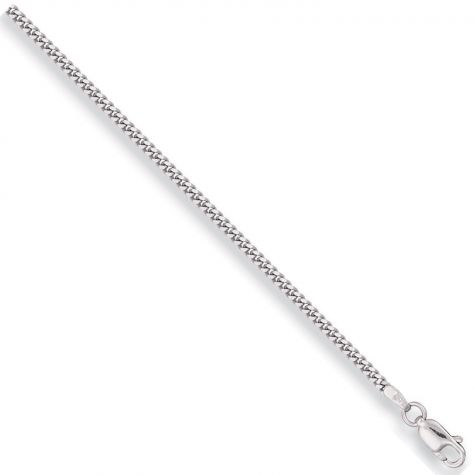 9ct White Gold Italian Made Tight Curb Chain - 2.1mm  - 20"