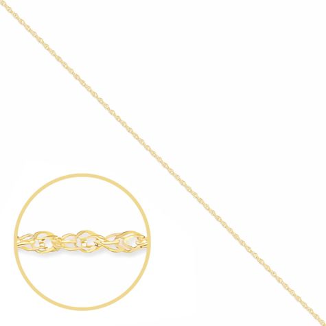 9ct Yellow Gold Solid Italian Made Singapore Chain - 1mm - 16''