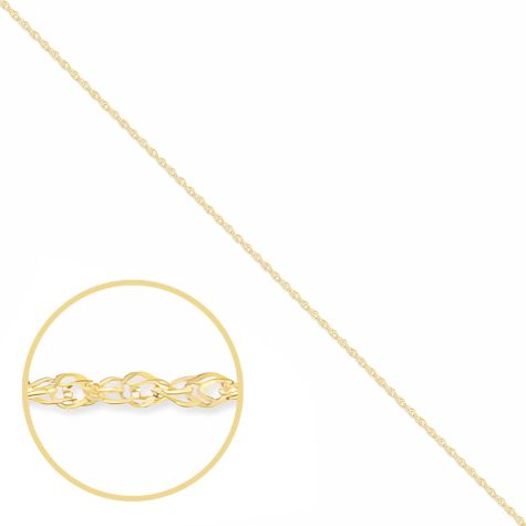 9ct Yellow Gold Solid Italian Made Singapore Chain - 1mm - 20"