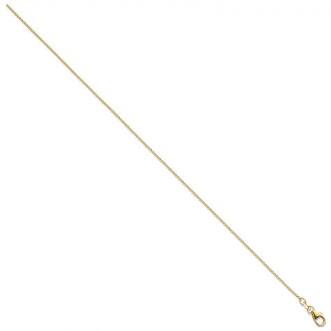 18ct Yellow Gold Fine Tight Link Belcher Chain - 1mm - 16" - 20"