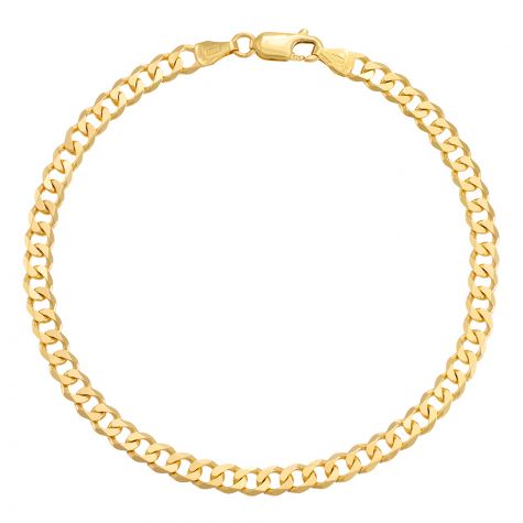 9ct Yellow Gold Classic Curb bracelet - 4.75mm - 7" - Ladies