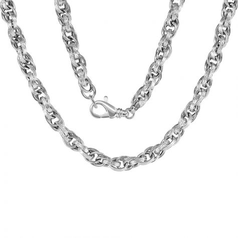 9ct White Gold Semi-solid Prince of Wales Chain - 5.5mm - 30"