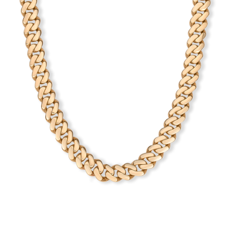 9ct Gold Solid Flat Miami Cuban Chain  Size 2 | 8.5mm Wide, 2.3mm Thick - Length 22" - 30" (SIZE 2)