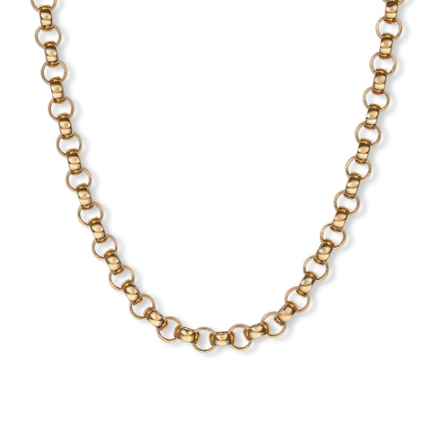 9ct Yellow Gold Solid All Polished Belcher Chain – 9.5mm Wide, 4mm Thick - 30"- Ex Display