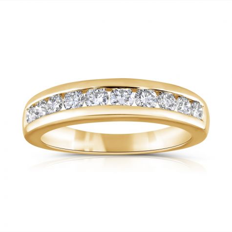 18ct Yellow Gold Beautiful 0.50ct Diamond Eternity Ring - Certified