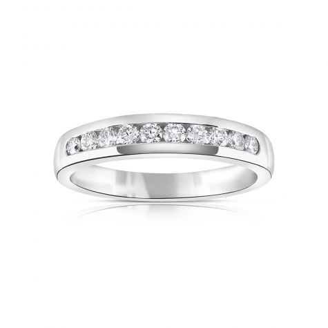Platinum 0.25ct Diamond Set Eternity Bridal Ring 